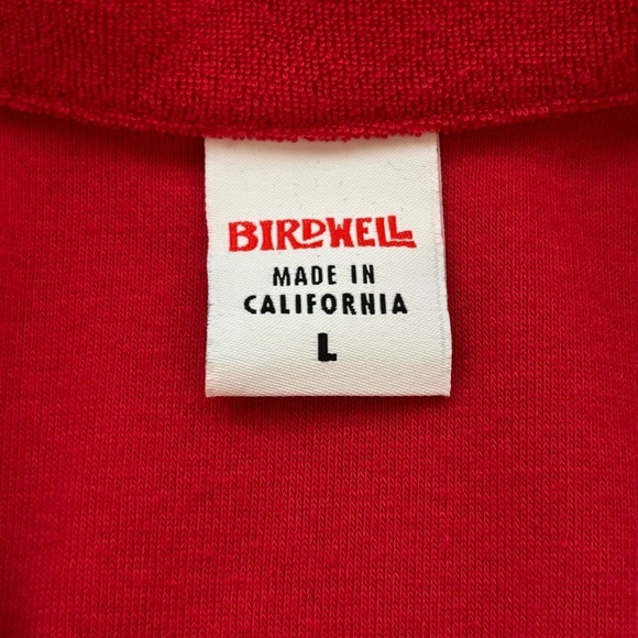 Birdwell Beach Britches Terry Polo Shirt Top Red Women’s Large - Picture 6 of 8